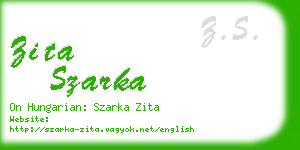 zita szarka business card